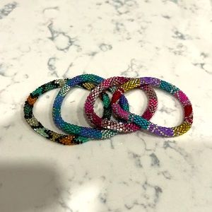 Beaded Bracelets - Purchased from High End Boutique - Set of 4 - ($20 each)